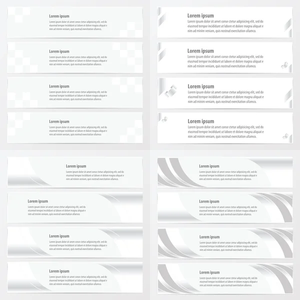 Λευκό χρώμα σχεδιασμός Banner — Διανυσματικό Αρχείο
