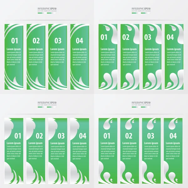 Διανύσματα banner και πρότυπο πράσινο χρώμα — Διανυσματικό Αρχείο