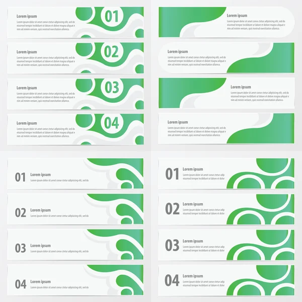 横幅和模板绿色颜色矢量设计 — 图库矢量图片