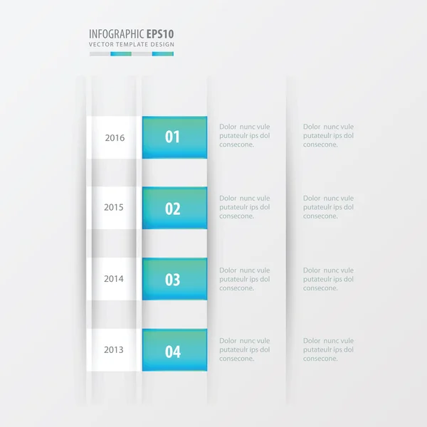 Tijdlijn ontwerp ontwerp blauwe kleurovergang — Stockvector