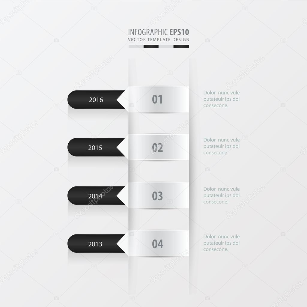 timeline template    black and white color