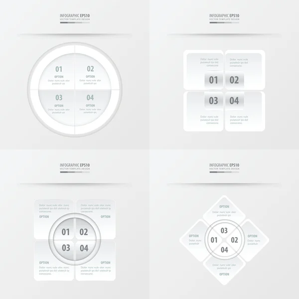 Ensemble de modèle de présentation couleur blanche — Image vectorielle