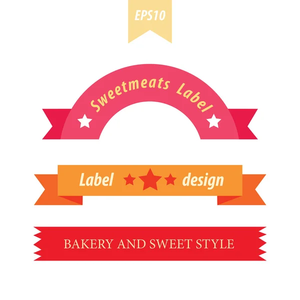 Retro bakkerij stijl label set 3 in 1 — Stockvector