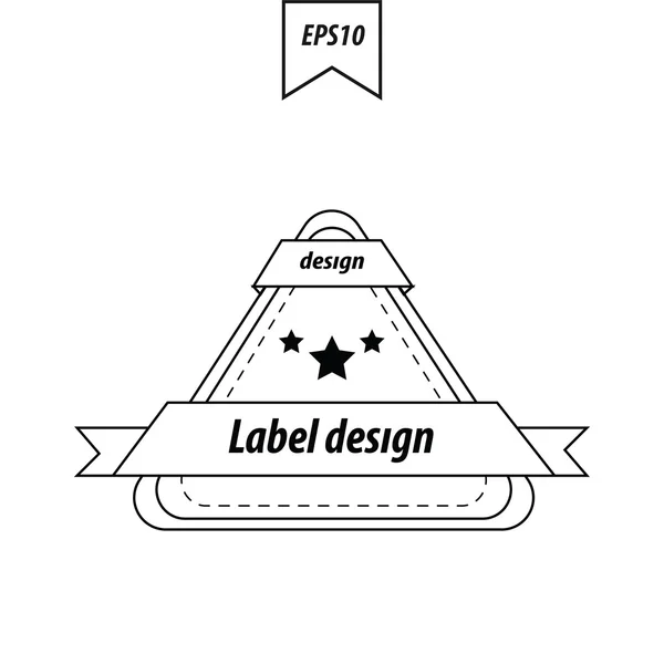 Dreieckige Etikettenlinien — Stockvektor