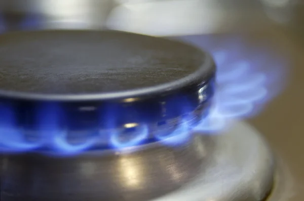 Flame of a gas cooker — Stock Photo, Image