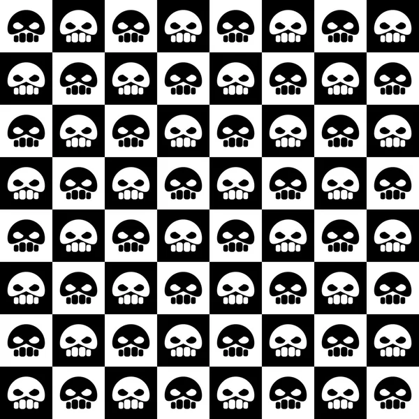 Skull repeating pattern — Stock Vector