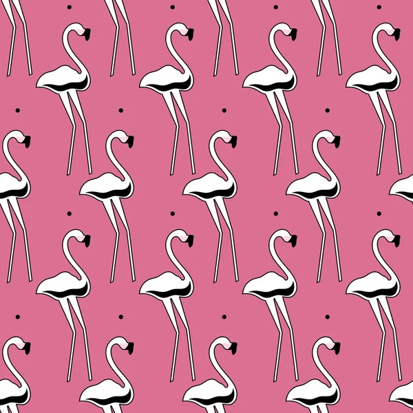 Powtarzającego się wzoru z flamingo kształty — Wektor stockowy