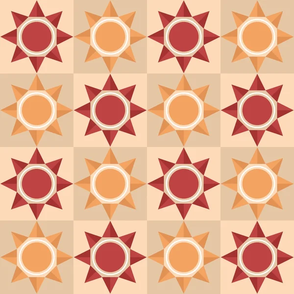 Повторяющийся шаблон с солнцем родной индийский стиль — стоковый вектор