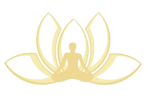 Yoga lotus duruş — Stok Vektör