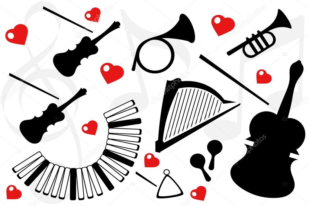 amor música de fundo — Vetor de Stock © sparrows #88239330