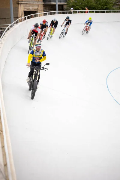 Kiev Ukraine 2021 Mai Entraînement Dans Discipline Keirin Course Cycliste — Photo