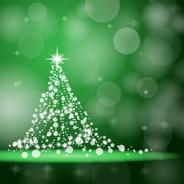 Işıklarda bir ağaç Noel arka plan