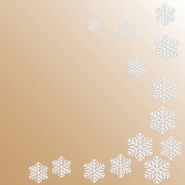 Hafif bir arka plan üzerinde kağıt kar taneleri