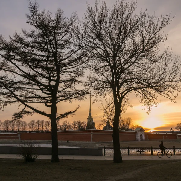 Gün batımı, Saint-Petersburg, Peter ve Paul kale