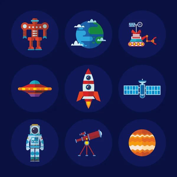 Space icons set — Stock Vector