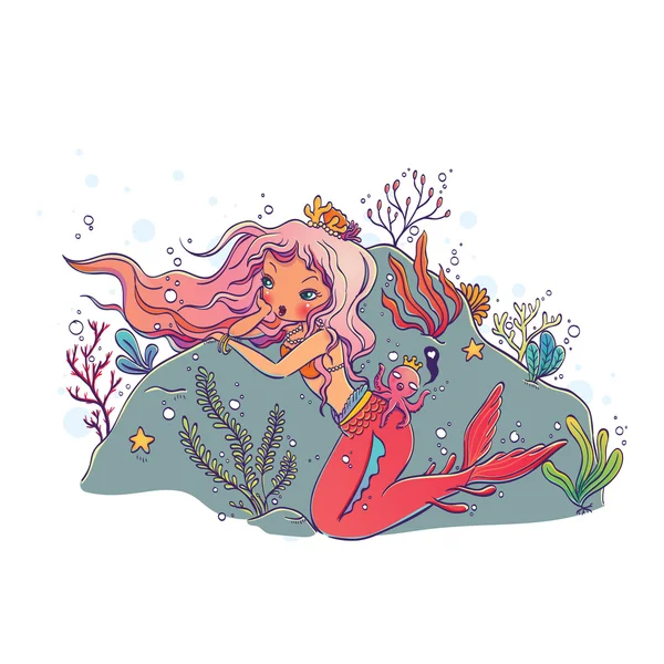 Deniz kızı ve ahtapot Kral deniz altında