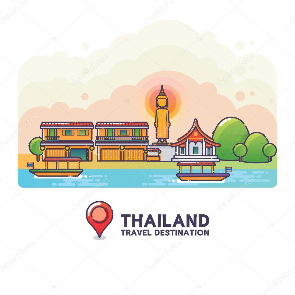 Thailand Travel Destination Concept