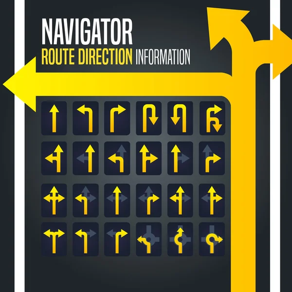 Sürüş Navigator yol yön oku