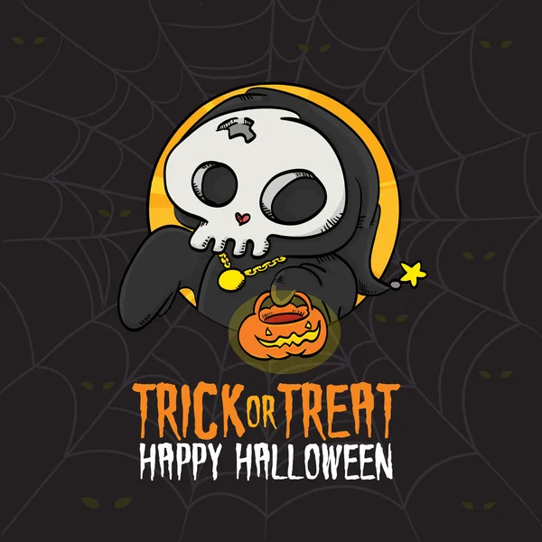 Halloween Trick or Treat costume de mort — Image vectorielle