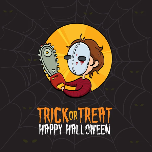 Halloween Trick or Treat costume de tueur — Image vectorielle