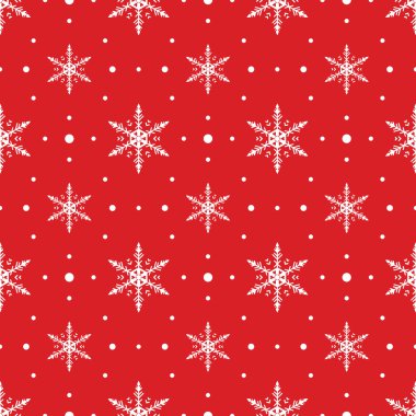 Kar taneleri sorunsuz kırmızı arka plan desen