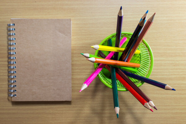 equipment education art on background.on top view