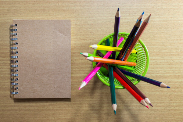 equipment education art on background.on top view