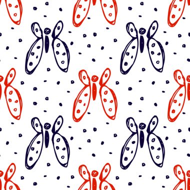 Vektör Dikişsiz desen, grafik illüstrasyon