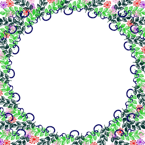 Tarjeta floral vectorial, ilustración gráfica — Vector de stock