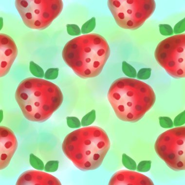 Dikişsiz çizilmiş suluboya desen