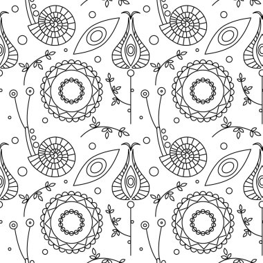 Vektör Dikişsiz desen, grafik illüstrasyon