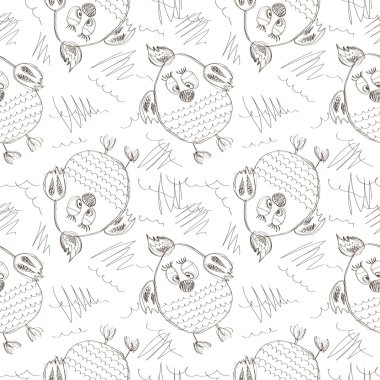 Vektör Dikişsiz desen, grafik illüstrasyon