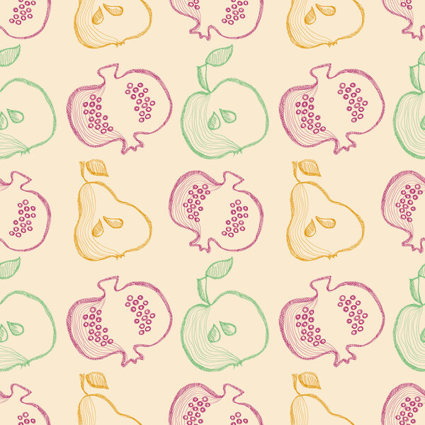 Векторный бесшовный рисунок, графическая иллюстрация
