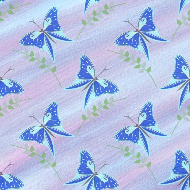 Kelebek ile çizilmiş arka plan