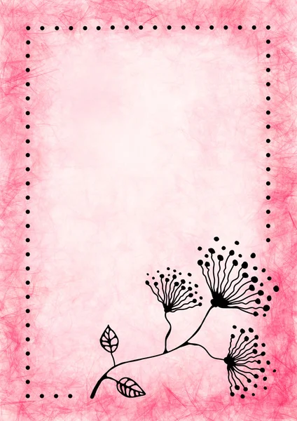 Drawn floral card
