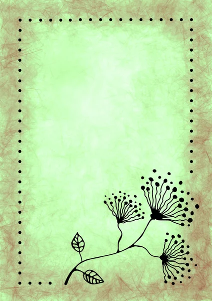 Çiçekli kart çizilmiş — Stok fotoğraf