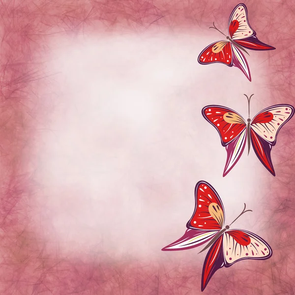 蝶の描かれたカード — ストック写真
