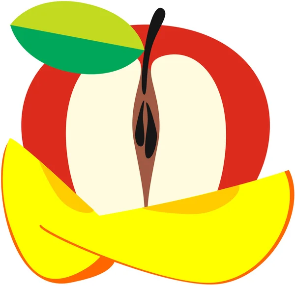 水果、 苹果和芒果的组成 — 图库矢量图片