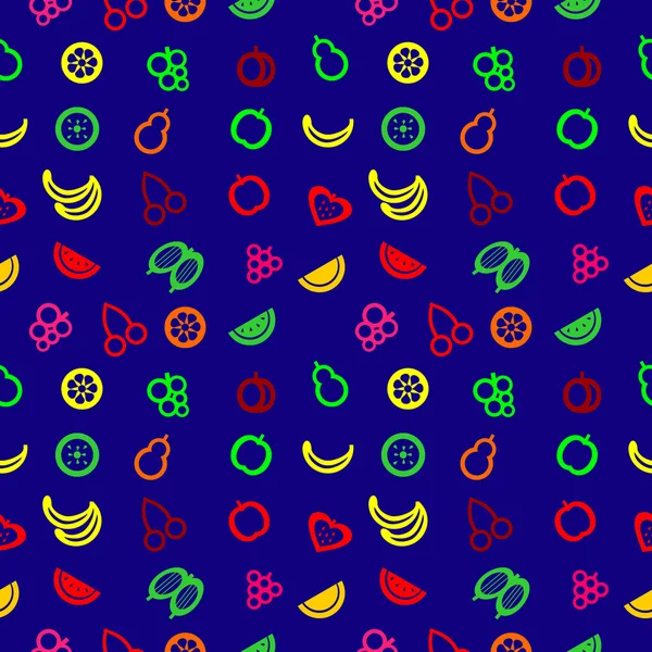 果物の要素を持つシームレス パターン — ストックベクタ