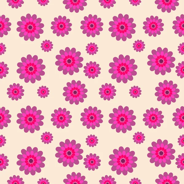 粉红色的花元素矢量无缝模式 — 图库矢量图片