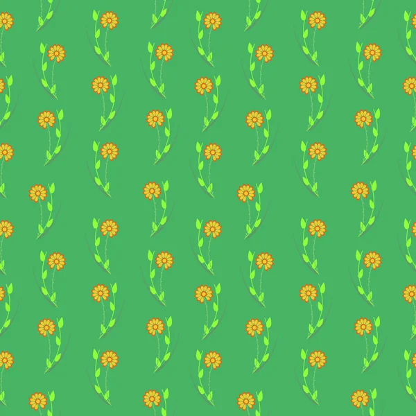 Nahtloses Vektormuster, grüner floraler Hintergrund — Stockvektor