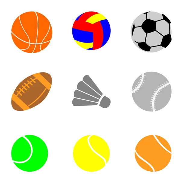 Ícones com elementos de equipamentos esportivos —  Vetores de Stock