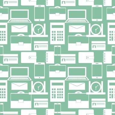 Sorunsuz vektör desen, arka plan öğeleri, iş, iş ve ofis ile