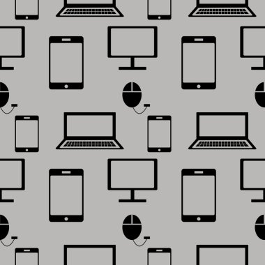 Sorunsuz vektör desen, arka plan teknolojisi unsurları ile