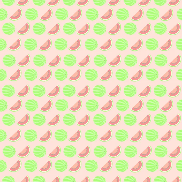 Sorunsuz vektör desen, karpuz, bütün ve yarı mat simetrik arka plan