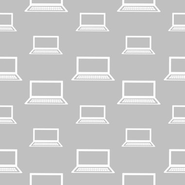 Vector seamless pattern, pastel shadeless background with notebook