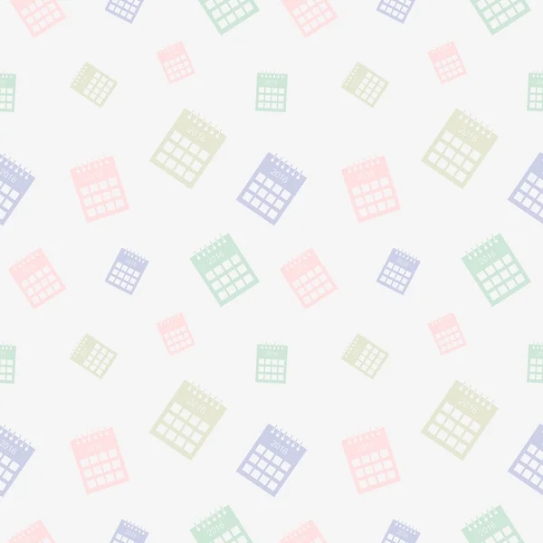 Seamless vector pattern, light pastel colorful  background with calendars — Stockvector