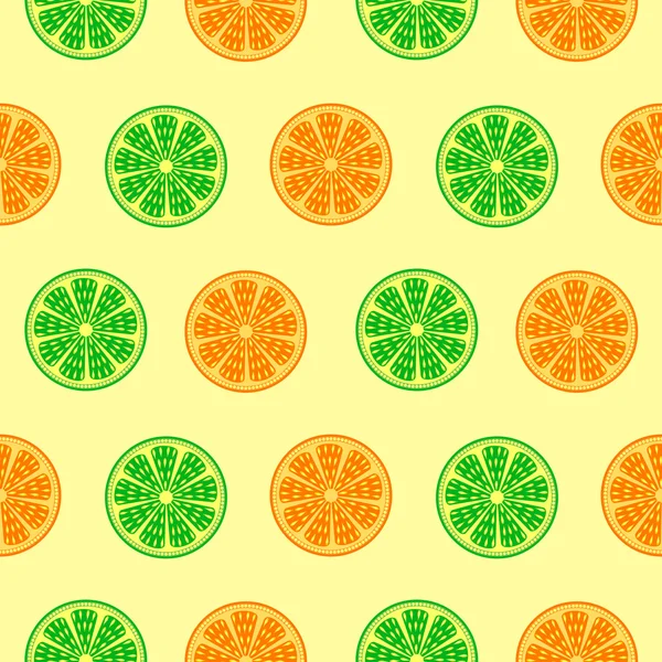 Seamless vector pattern, bright fruits symmetrical background with close-up papaya, whole and half — Stock Vector