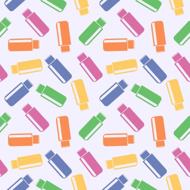 Sorunsuz teknoloji vektör desen, renkli simgeler in birden parlamak götürmek ile kaotik arka plan