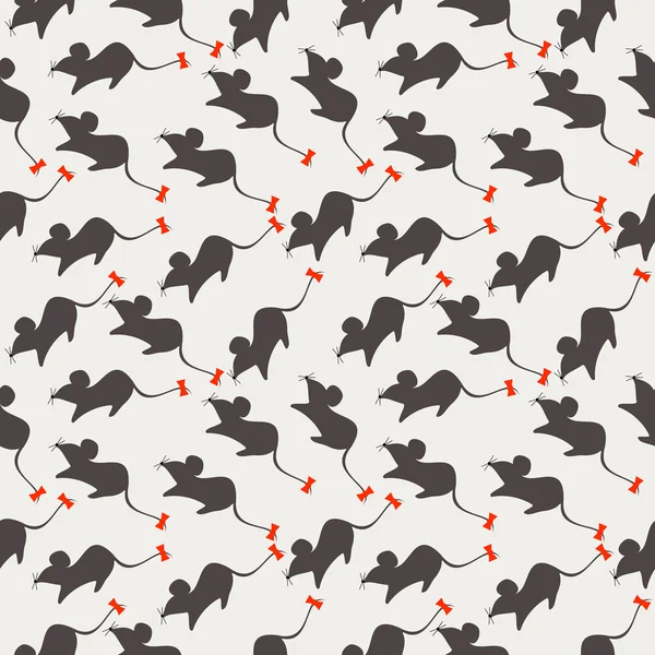 Seamless animal vector pattern, background with rabbits, colorful  close-up silhouettes over light backdrop — Stockový vektor